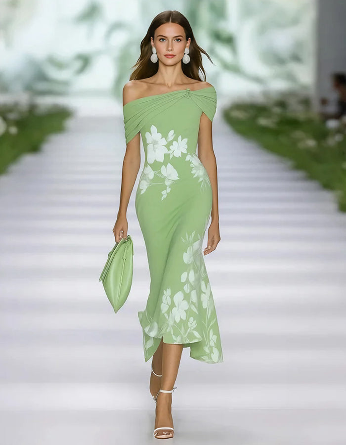 Vestido midi elegante para oficina, fiesta y vacaciones