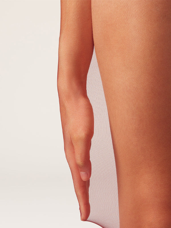 Bordeauxrote transparente Strumpfhose  