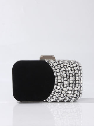 Mit Strass besetzte Handtasche, Bankett-Crossbody-Tasche mit Kette  