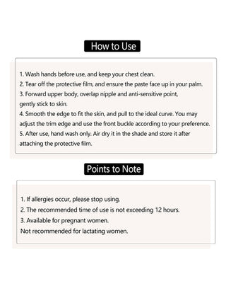 One-piece U-shaped Invisible Bra Breathable Breast Sticker