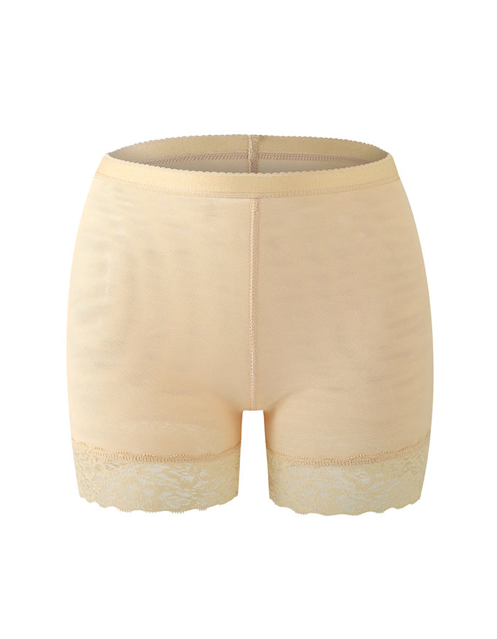 Pantalon unicolore en dentelle avec effet lifting des hanches et contrôle du ventre
