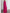 Robe cape en mousseline rouge rose avec fente haute et détails en plumes
