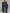 Blauer Chiffon-Overall mit V-Ausschnitt