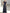 Maxikleid aus marineblauem Chiffon mit V-Ausschnitt und Spitze