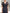 Maxikleid aus marineblauem Chiffon mit V-Ausschnitt und Spitze