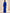 Abito lungo in chiffon blu reale con scollo a V