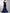 Dark Blue Velvet Satin One Shoulder Fishtail Maxi Dress