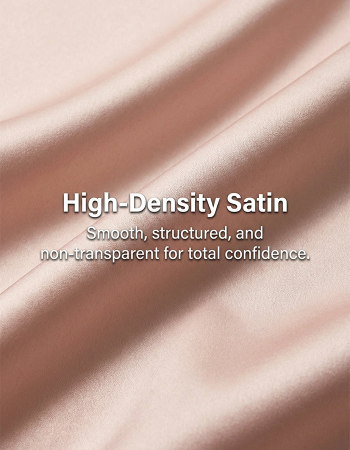 Maxikleid aus hautfarbenem Satin-Chiffon mit tiefem V-Ausschnitt, gedrehtem Fishtail  