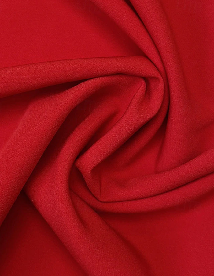 Solid Color Draped V-Neck Ruffled Fishtail Maxi Dress