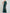 Abito lungo verde scuro in chiffon con spalle scoperte, maniche fluide e spacchi