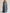 Plus size blauwgrijze chiffon shawl-stijl off-shoulder maxi-jurk