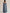 Abito lungo taglie forti in chiffon blu grigio stile scialle con spalle scoperte