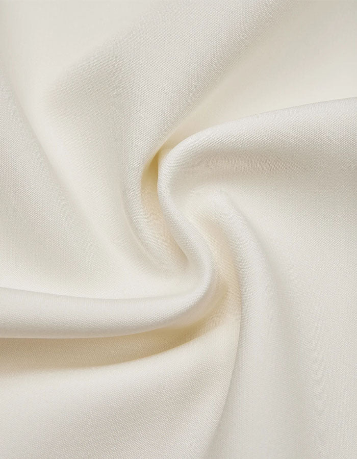 Abito midi bianco e viola con stampa floreale, scollo tondo e maniche corte