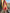 Nude Base With Large Rose Red Flowers Satin Midi Dress