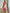Nude Base With Large Rose Red Flowers Satin Midi Dress