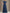 Marineblauwe chiffon maxi-jurk met V-hals  