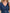 Marineblauwe chiffon maxi-jurk met V-hals  