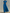 Levendige blauwe chiffon maxi-jurk met hoge hals  