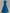 Levendige blauwe chiffon maxi-jurk met hoge hals  