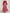 Vestido maxi de cintura ajustada con escote en V y estampado en rosa rosa de gasa  