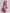 Vestido maxi de cintura ajustada con escote en V y estampado en rosa rosa de gasa  