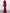 Pflaumenfarbenes Maxikleid mit 3D-Blumen, Fischschwanz und Neckholder  