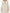 Vestido maxi de chiffon off-white com decote profundo em V e cintura franzida