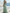Robe maxi en mousseline vert menthe et pêche à une épaule imprimé floral aquarelle