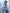Maxikleid aus dunkelblauem Chiffon mit Print, V-Ausschnitt, tailliertem Schnitt und A-Linie