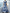 Dark Blue Chiffon Printed V-Neck Fitted Waist A-Line Maxi Dress