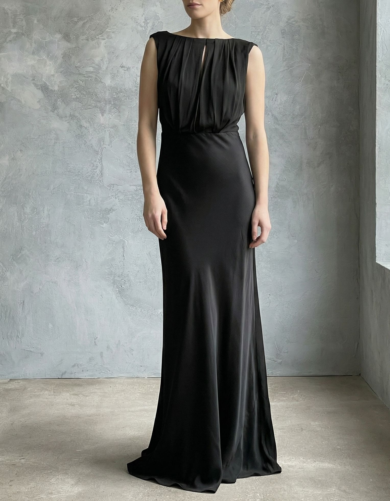 openwork floor length dress Black Chiffon Spliced With Satin Fishtail Maxi – Elirelle Strapless Lace Corset Gown Detail: Lined You can also choose Size:UK 22 / US 18 / EU 50