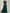 Vestido maxi de chiffon verde oscuro con escote drapeado y cintura ajustada