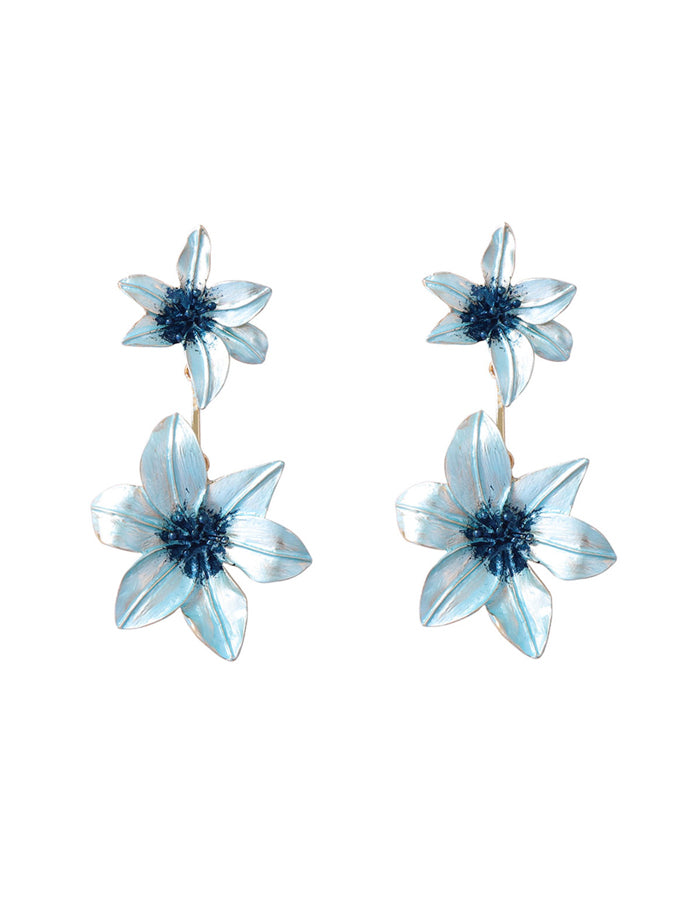 Brincos de flor em patchwork