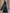 שמלת מקסי שיפון כחולה כהה עם צווארון עגול ושרוולי גלימה