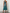 Lake Blue Printed Chiffon One-Shoulder Midi Dress