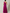 Rose-Pink Chiffon Floral One-Shoulder Pleated Maxi Dress