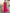 Rosa-pinkes Chiffon-Maxikleid mit einseitiger Schulter und tailliert