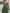 Groene chiffon maxi-jurk met print, off-shoulder en pofmouwen