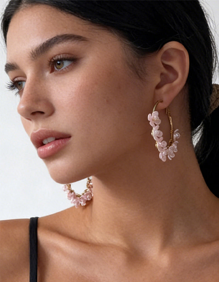 Geometric Pig Nose Patchwork Long Earrings
