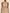 Robe midi sirène abricot à col licou et taille froncée