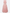 Pink Rose Chiffon Round Neck Fitted Waist Midi Dress