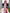 Zweifarbiges Satin-Mermaid-Maxikleid in Magenta und Blassrosa mit schulterfreiem Schnitt