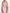 Robe longue en satin rose blush avec cape en organza transparent superposée