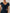 Marineblauwe chiffon maxi-jurk met ruches en V-hals