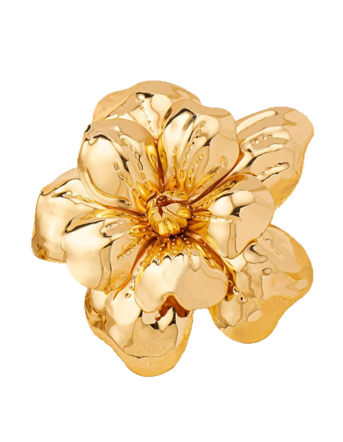 Blumenbrosche aus Goldlegierung