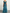 Teal Watercolor Floral Off-the-Shoulder Chiffon Maxi Dress