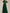 Vestido Maxi de Tule Bordado com Folha Verde Esmeralda
