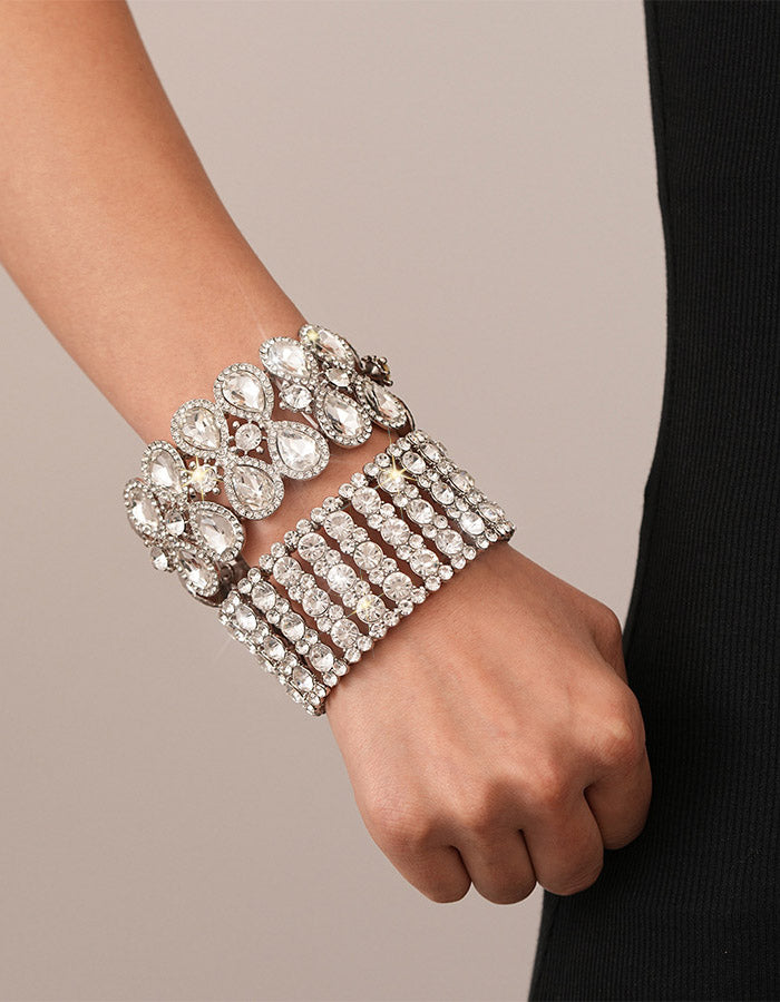 Pulseira Geométrica em Gota com Diamantes