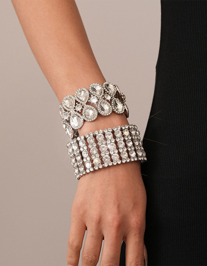 Pulseira Geométrica em Gota com Diamantes