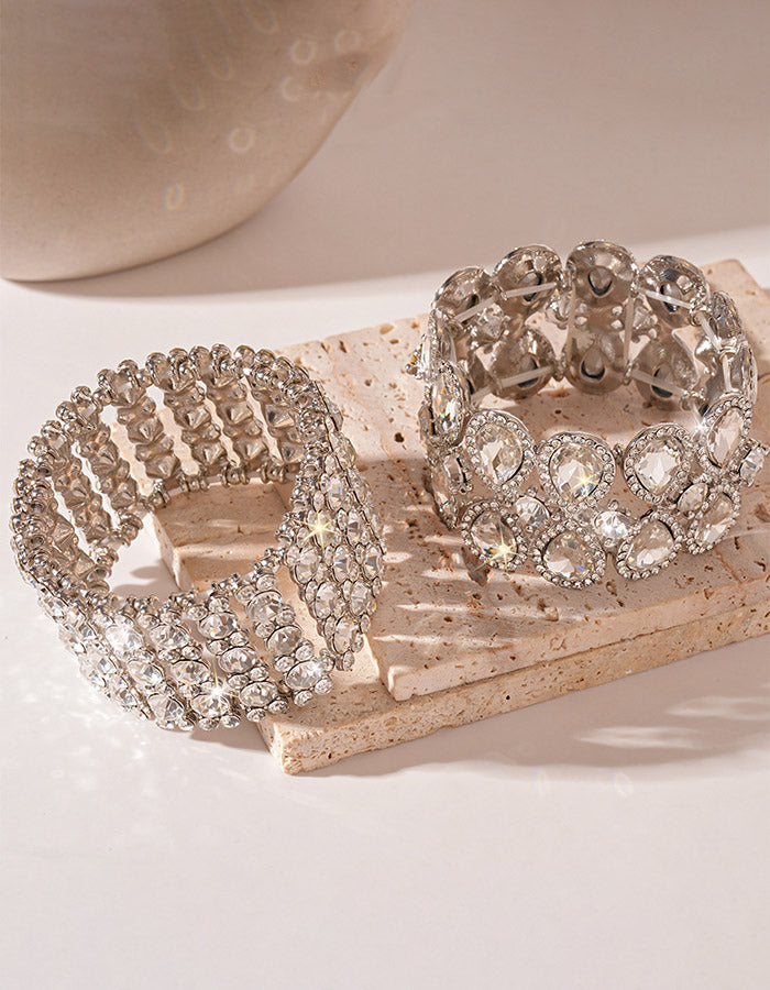 Pulseira Geométrica em Gota com Diamantes